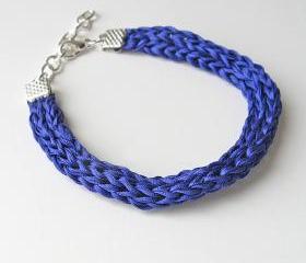 blue silk bracelet