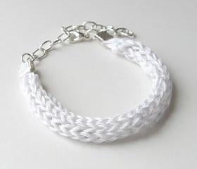 white silk bracelet 