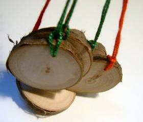 24 Wooden Gift Tags Ornament Blanks Hang Tags Tree Branch Slices Piece 1.5 inch