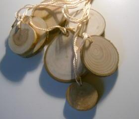  100 Wooden Price Tag Hang Tag Assorted 1 to 2 inch 