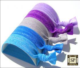 Hair Ties - Lavender Breeze Collection - Set of 5 - Elastic Hair Ties - Sweet Petites