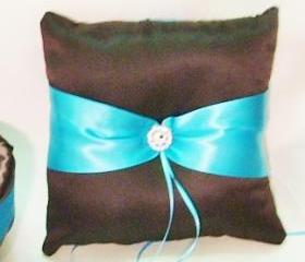 ring bearer pillow chocolate brown