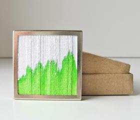 lime green brooch