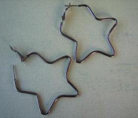 Star Earrings - Gunmetal - Iron - 52mmx50mmx2mm - Findings by ZARDENIA