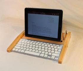 iPad Workstation - Keyboard - Tablet Dock - Maple - iPad, IPhone, Tablet Bluetooth Keyboard Computer Desktop Workstation