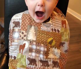 big toddler bib forest bears