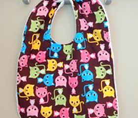 Toddler Bib Cat Kitten Bib Terry Cloth