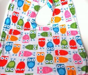 Owl Baby Toddler bib large