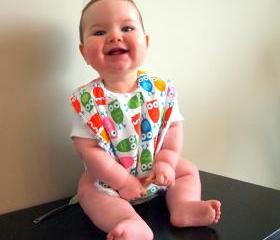 Baby bib owl bib Chenille Bib