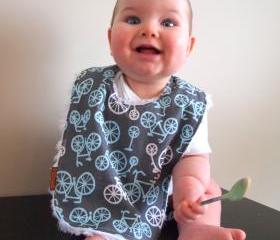 Baby bib Chenille Bib Bicycle Hipster
