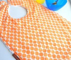 tangerine baby bib toddler bib orange