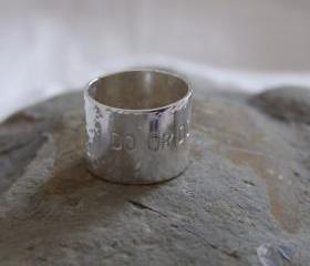 Star Wars Ring: Do or do not is hand stamped on a sterling silver ring