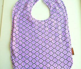 Baby bib Toddler lilac girls cotton terry cloth snap bib pretty