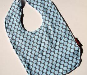 bibs for babies blue Baby bib Minky amy butler polka dot cotton