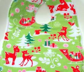 Christmas Terry cloth bib baby bib toddler bib
