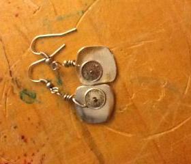 Silver Disc Earrings 