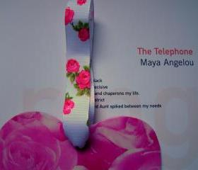 Pink Roses wooden heart decoration