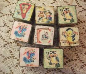 Retro 50's Wooden Building Blocks