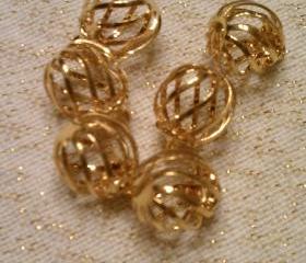 Gold Color Cages Charms