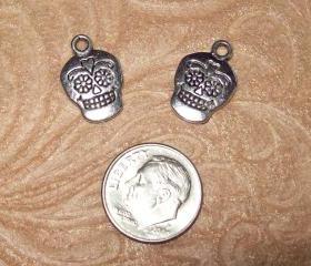 Three Dia de los Muertos Skull Charms