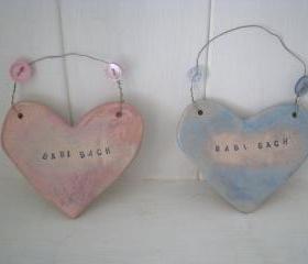 Babi Bach (Little Baby in Welsh) Heart - handmade in Wales, UK