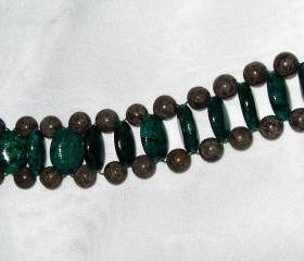  Jasper and Obsidian Bracelet