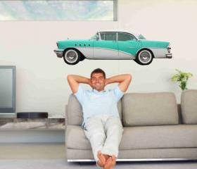 Classic 1955 Buick Century Riviera Vinyl Wall Decal