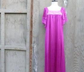 Vintage Boho Nightgown Maxi Dress