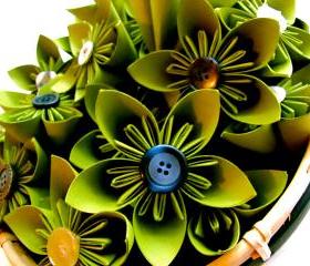 Green Paper Flowers - wedding decorations, home decorations, event decorations, bouquets