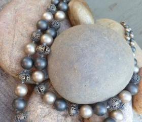 Necklace- Double Strand Resin Bead