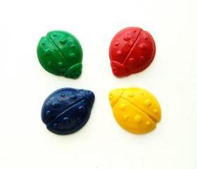 Ladybug Party Favors - Package of 12 Ladybug Shaped Crayons