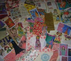 Huge collage pack of Vintage and Modern Paper Supplies for art journaling-scrapbooking-mixed media-collage