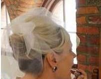 Birdcage Veil Weddings, Double Layer Blusher, Ivory Illusion Tulle Veil, Carolina Moon Designs