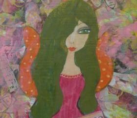 Believe - Original mixed media painting on wood