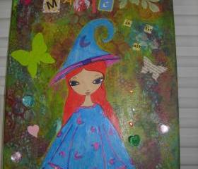 There is mAgIC in the air...-mixed media painting on canvas