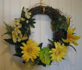 SALE Summer Sunflower Wreath