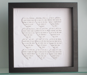 Personalised Text Hearts Frame - Perfect for Engagements, Weddings, or Anniversaries - Elegant Flourish Background