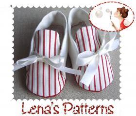 Sailor Baby Shoes sewing pattern - PDF - DIY - Newborn to 24 Months