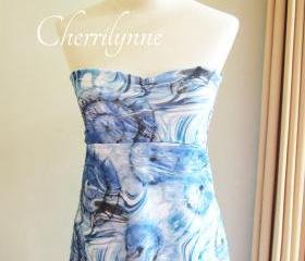 Strapless Tube Dress Made of Unique Jersey Fabric