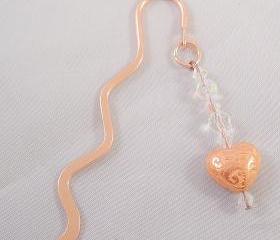 Beaded Copper Bookmark
