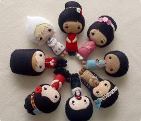 International Dolls pdf Patterns - You Choose Two