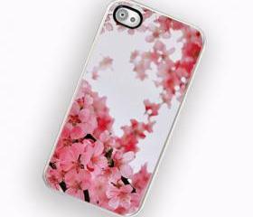 Japanese Cherry Blossom iPhone Hard Case, Fits iPhone 4 and iPhone 4S - White Trim