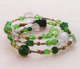 Green with Envy, Beaded Bracelet