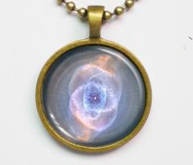 Nebula Image Necklace - Fantasy Cat's Eye Nebula Necklace - Galaxy Series