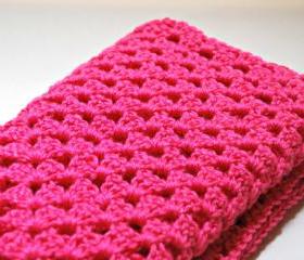 Hot Pink Crochet Baby Blanket