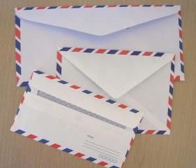 Set of 30 assorted vintage style airmail envelopes