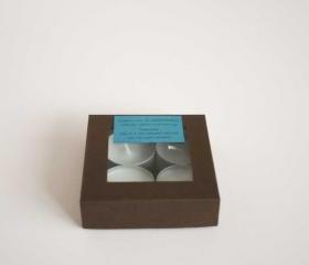 Natural wax tea light candles set of 4 in Romance, Handmade by Olibanum Aromatherapy in the UK