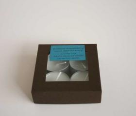 Natural wax tea lights set of 4 in summer flora fragrance, Handmade by Olibanum Aromatherapy in the UK