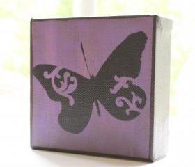 Butterfly in Purple- 4x4 Art Block