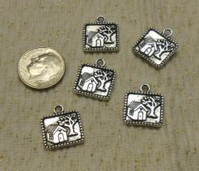 Little Silver House Charms